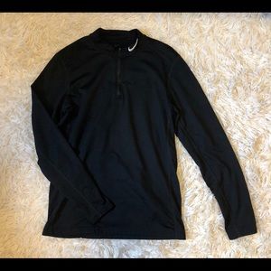 MENS DRI FIT FITTED LONG SLEEVE TOP QUARTER ZIP